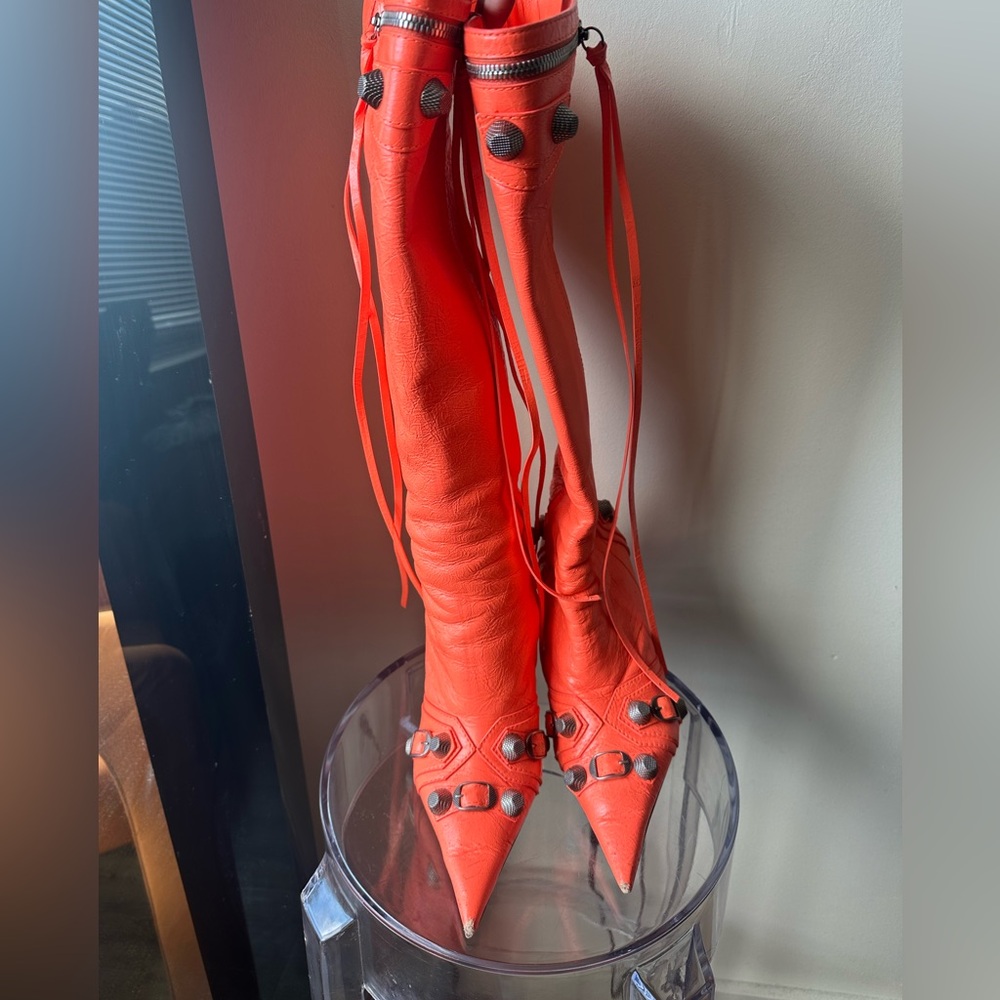 Balenciaga Cagole Boot Neon Orange